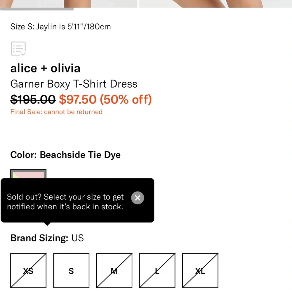 Alice & Olivia T Shirt Dress 👗🌺 - Picture 5 of 6